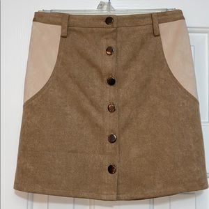 Suede boutique skirt